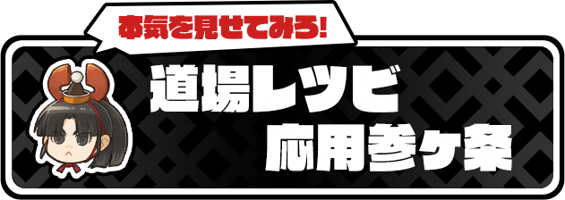 道場レツビ応用参ヶ条